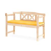 gardenfurnitureworld essentials small 2 seater bench pad cushion in ye ...