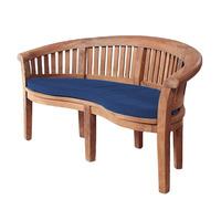 GardenFurnitureWorld Essentials Banana Bench Cushion Seat Pad in Blue