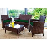 GardenFurnitureWorld Essentials Replacement Seat Cushions for 3 Piece Patio Set in Green
