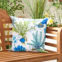 gardenfurnitureworld essentials 18 inch printed scatter cushion aqua