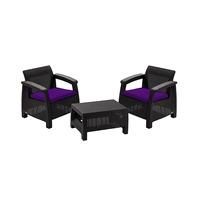 GardenFurnitureWorld Essentials Replacement Seat Cushions for 2 Piece Corfu Patio Set in Purple