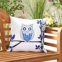 GardenFurnitureWorld Essentials 18 Inch Printed Scatter Cushion - Owl Purple