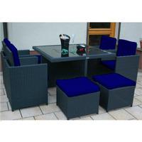 GardenFurnitureWorld Essentials Replacement Seat Cushions for 10 Seater Patio Cube Sets in Blue