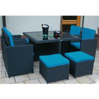 GardenFurnitureWorld Essentials Replacement Seat Cushions for 10 Seater Patio Cube Sets in Turquoise