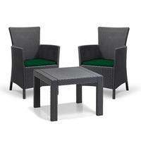GardenFurnitureWorld Essentials Replacement Seat Cushions for 2 Piece Rosario Patio Set in Green