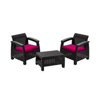 GardenFurnitureWorld Essentials Replacement Seat Cushions for 2 Piece Corfu Patio Set in Pink