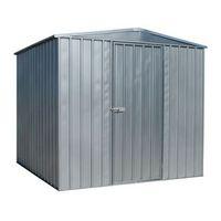 GALVANIZED STEEL SHED 2.3 X 2.3 X 1.9MTR