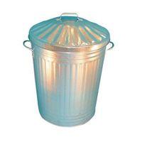 GALVANISED DUSTBIN WITH GALVANIS...