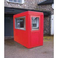 GATEHOUSE-CAR PARK CONTROL RED WITH 3 SLIDING WINDOWS