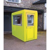 GATEHOUSE-CAR PARK CONTROL YELLOW WITH 3 SLIDING WINDOWS