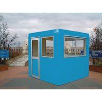 GATEHOUSE-SECURITY BLUE WITH 3 SLIDING WINDOWS