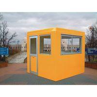 gatehouse security yellow with 3 sliding windows