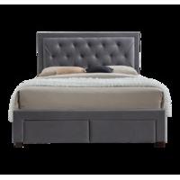 gabrielle fabric storage bed grey super king