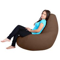 Gaming Bean Bag Recliner Faux Suede Chocolate