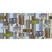 Galerie Wallpapers Distressed Car Plates, WU17633