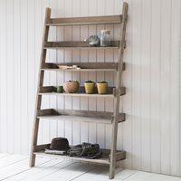 garden trading aldsworth wide wooden ladder shelf