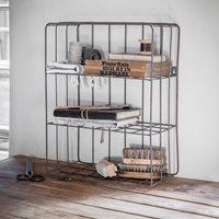 garden trading farringdon wire wall crate with 2 shelves