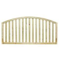 Gawsworth Domed Top Planed Vertical Timber Border Fencing (W)1800mm (H)900mm Pack of 5