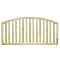 Gawsworth Domed Top Planed Vertical Timber Border Fencing (W)1800mm (H)900mm Pack of 4