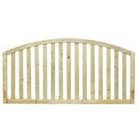 Gawsworth Domed Top Planed Vertical Timber Border Fencing (W)1800mm (H)900mm Pack of 3