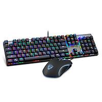 Gaming Mouse USB Mechanical keyboard USB Green axis Multi color backlit Motospeed