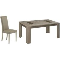 gami atlanta charcoal oak dining set rectangular extending with ava ta ...