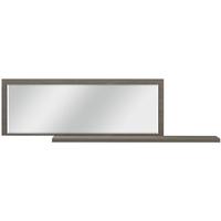 gami hanna ceruse oak mirror with wooden shelf