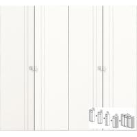 Gautier Odea Icy White Textile Door Wardrobe - W 300cm (2 x 60cm + 2 x 90cm)