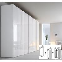 gautier odea white lacquered glass door wardrobe w 180cm 2 x 90cm