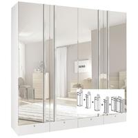 gautier odea wardrobe with mirror door and drawer w 240cm 4 x 60cm