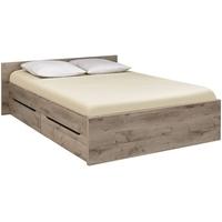 gami brooklyn oak ash and taupe storage bed 4 drawer