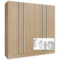 Gautier Odea Structured Natural Oak Wardrobe with Drawer - W 210cm