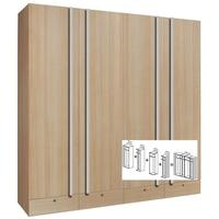 Gautier Odea Structured Natural Oak Wardrobe with Drawer - W 270cm