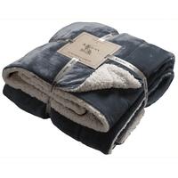 gallery direct sherpa throw grey