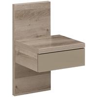 Gami Brooklyn Oak Ash and Taupe Bedside Drawer for Storage Bed