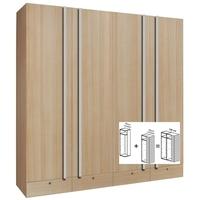 Gautier Odea Structured Natural Oak Wardrobe with Drawer - W 150cm