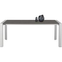 Gautier Setis Grey Oak Dining Table - Rectangular Extending with Aluminium Base