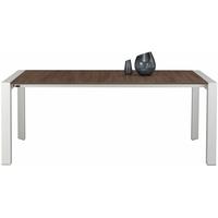 gautier setis smoked walnut dining table rectangular extending with al ...