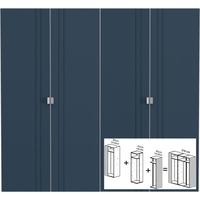 Gautier Odea Coral Blue Textile Door Wardrobe - W 210cm