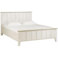 Gami Ellen Whitewashed Cherrywood and Grey Oak Bed