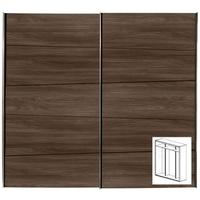 gautier odea smoked walnut sliding wardrobe w 210cm