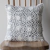 Gallery Direct Kelda Crochet Cushion Cream