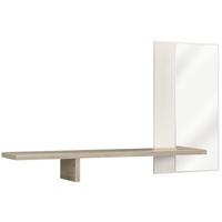 gami toscane bleached ash mirror with shelf