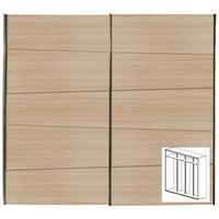 gautier odea structured natural oak sliding wardrobe w 240cm