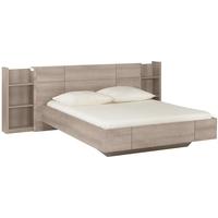 gami quadra grey hazelnut bed with bookcase headboard