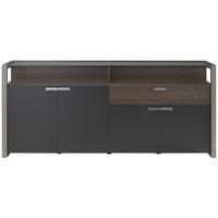 Gami Chester Copper Ash Sideboard - 4 Door 1 Drawer Glass Top