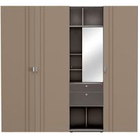 Gautier Odea Taupe Vanity Unit with Mink Textile Wardrobe - 3 Door