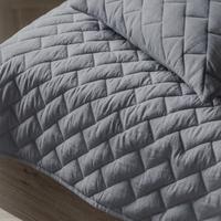 gallery direct bricks quilted throw grey