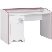 Gami Elisa White and Lilac Pink Desk - 1 Door