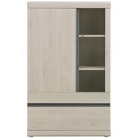 Gami Barolo Whitewashed Pine Storage Cabinet - 2 Door 1 Drawer